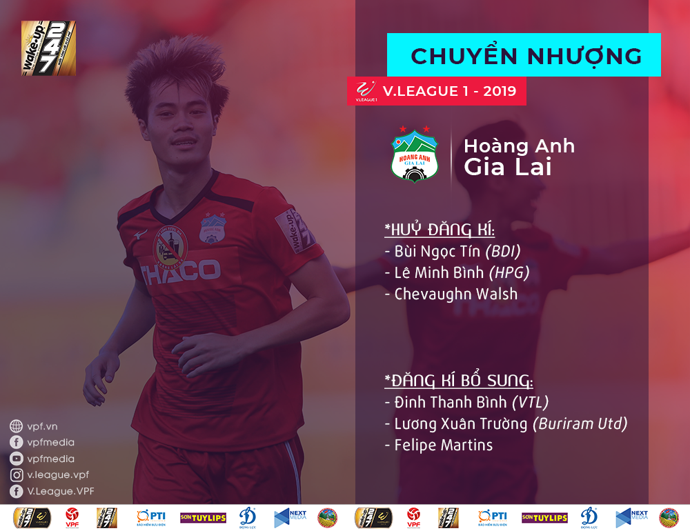 Thị trường chuyển nhượng V.League 2019, ttcn v league 2019, v league 2019, giai đoạn 2 v league 2019