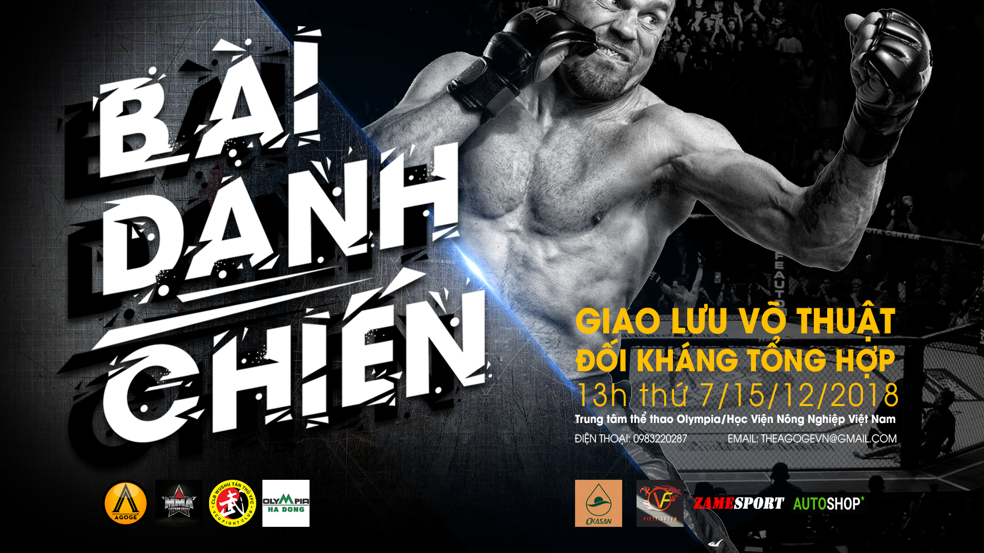 mmavn, bài danh chiến 2018, offline võ thuật hà nội, agoge, tán thủ vfc, olympia fitnes, vietfighter