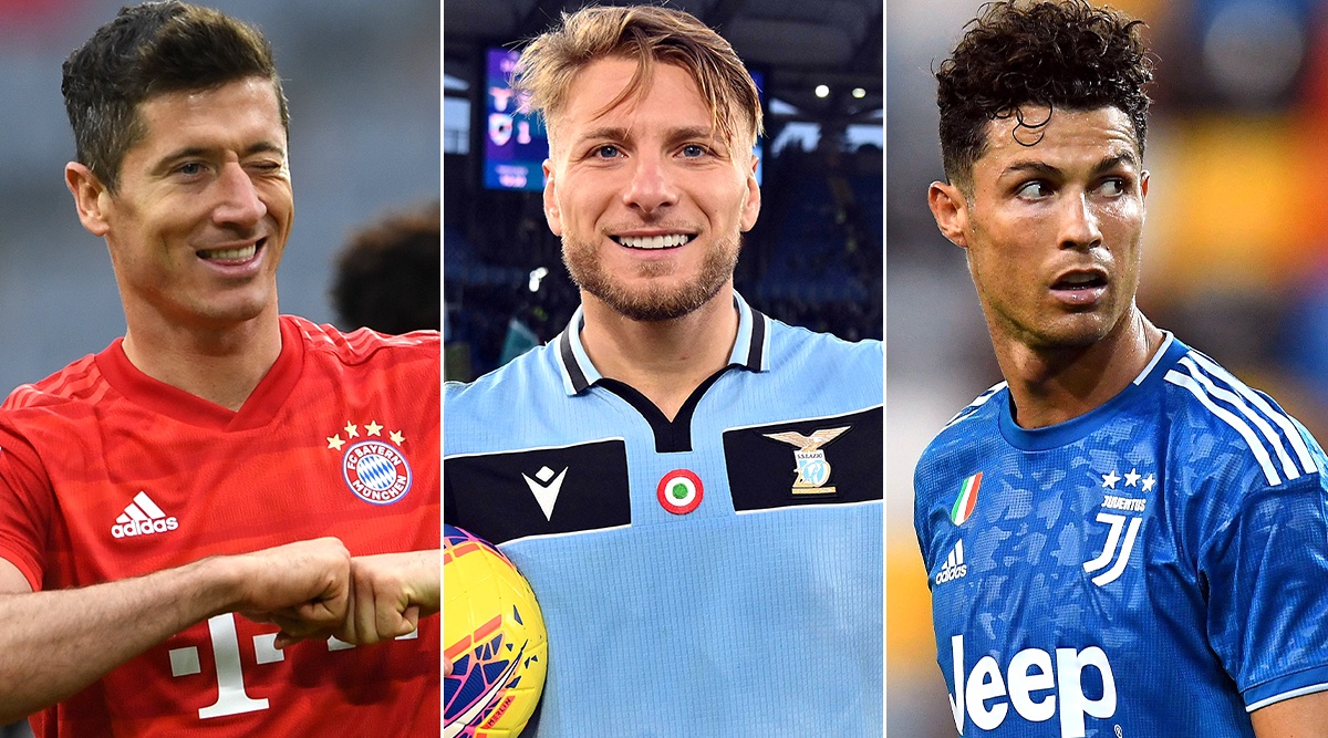 chiếc giày vàng châu Âu, golden boots, Ronaldo, Lewandowski, Immobile, Serie A