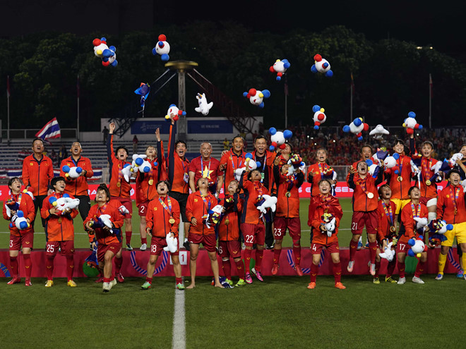 Nữ việt nam vs nữ thái lan chung kết, nữ việt nam được thưởng, nữ việt nam, bóng đá nữ sea games 30, sea games 30